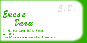 emese daru business card